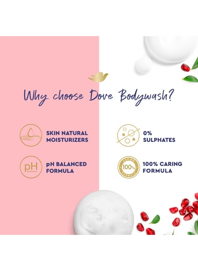 دوف غسول الجسم المنعش بالرمان والشاي الكركديه لترطيب البشرة - Image 4